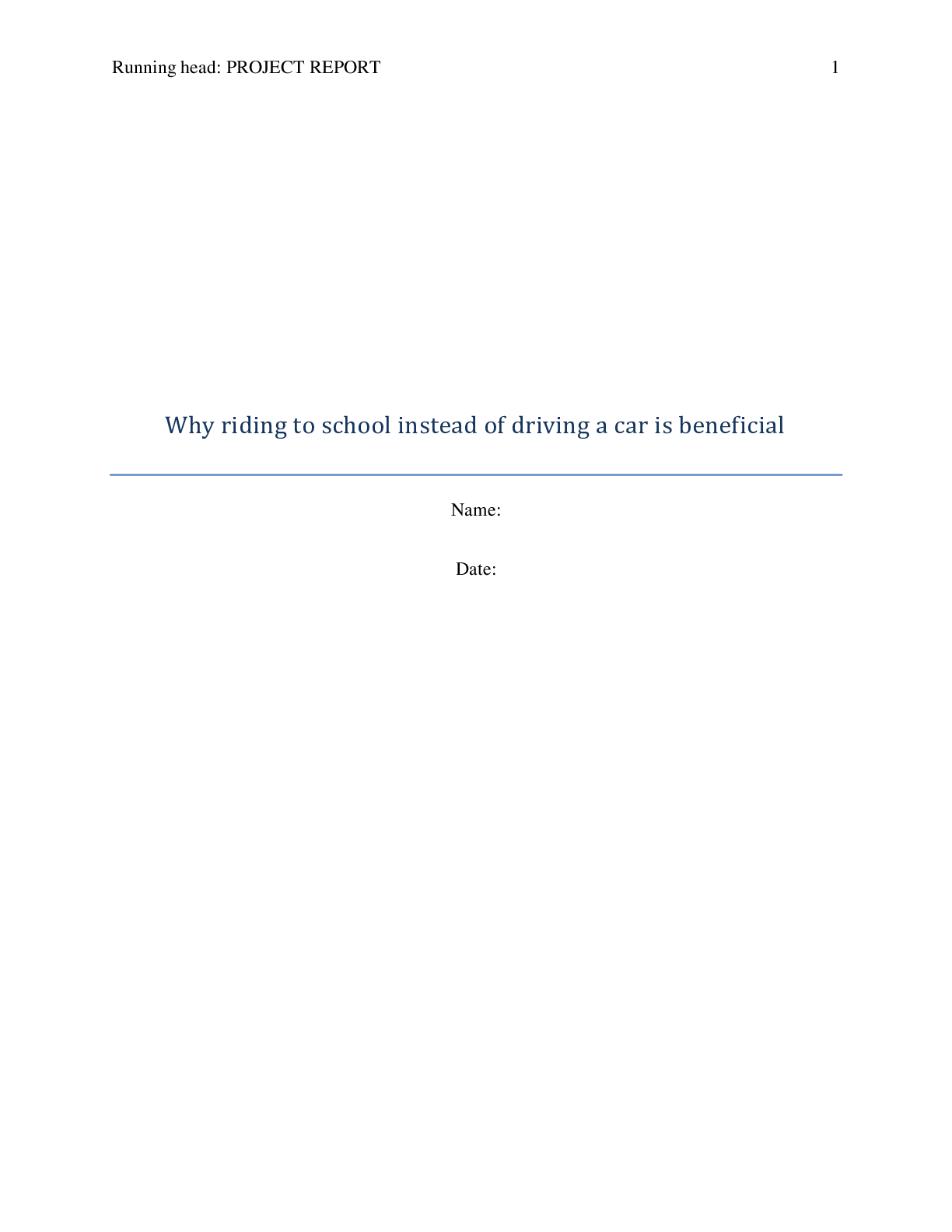 Preview image for Why riding to school instead of driving a car is beneficial